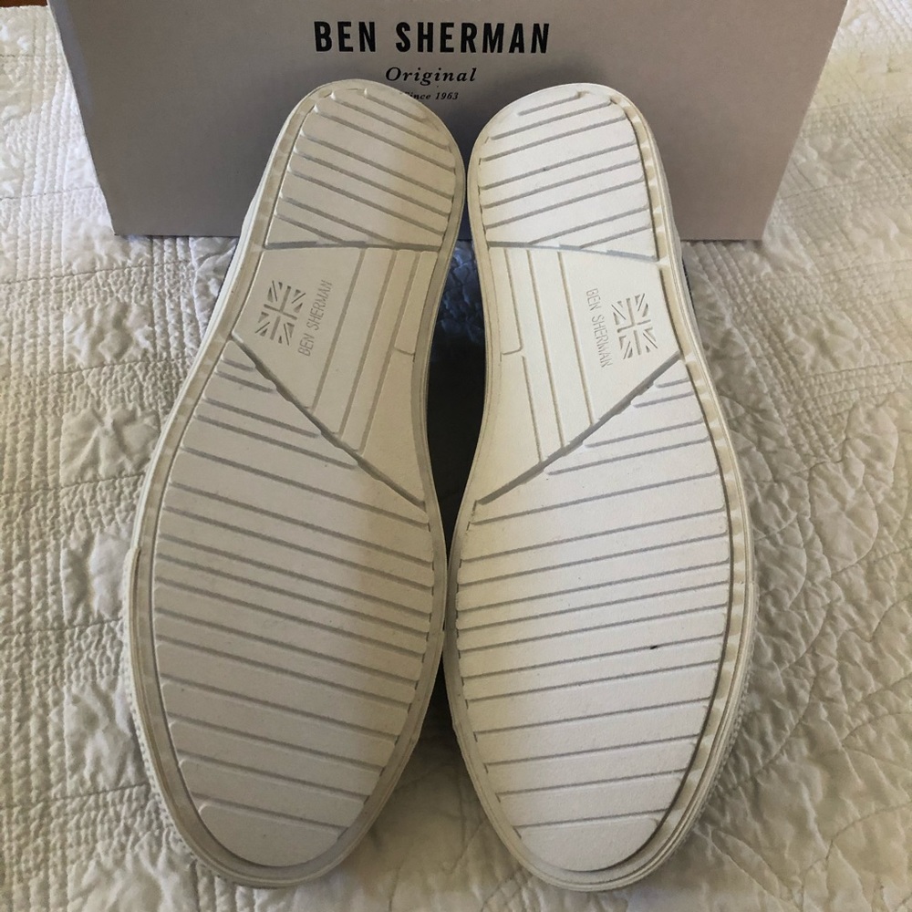 BEN SHERMAN Conall Lo Twill Sneaker - Navy Texti - Picture 4 of 5